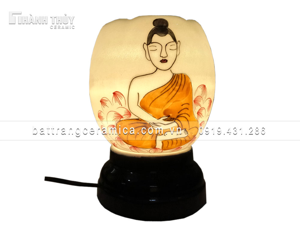 Đèn xông tinh dầu vẽ Phật