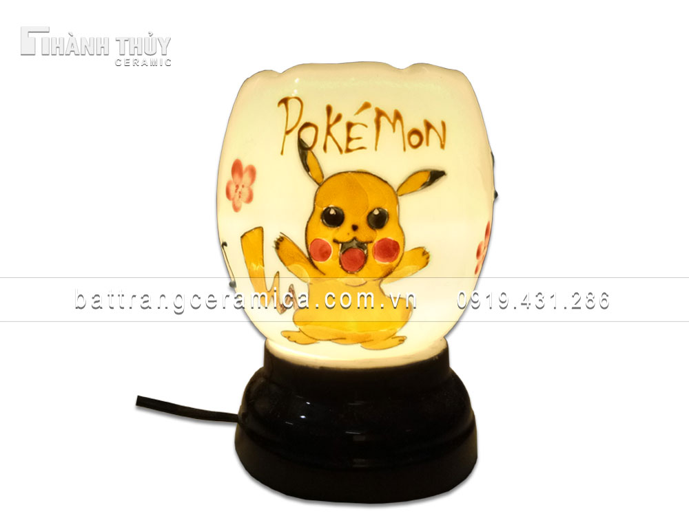 Đèn xông tinh dầu vẽ Pokemon