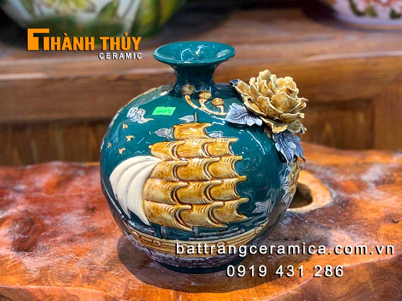Bình hút lộc màu xanh lá Thuận buồm xuôi gió 22cm