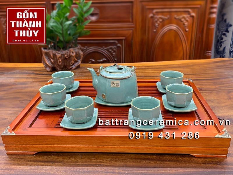 Bộ ấm chén bát giác cao cấp