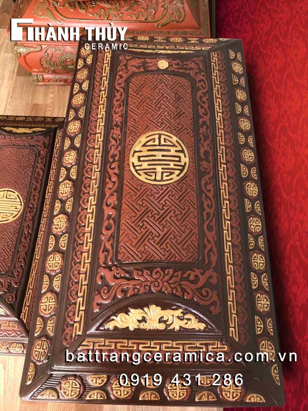 Tiểu quách sành Ngũ Phúc Kim Tiền cao cấp